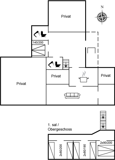 Grundriss Historischer Marschhof mit Sauna, Kamin und großem Garten