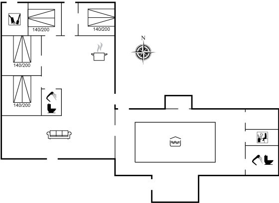 Grundriss Ferienhaus 30-6064 in Helligsö