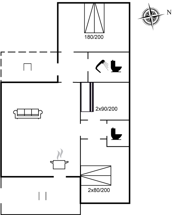 Grundriss Ferienhaus 31-3014 in Söndbjerg Strand