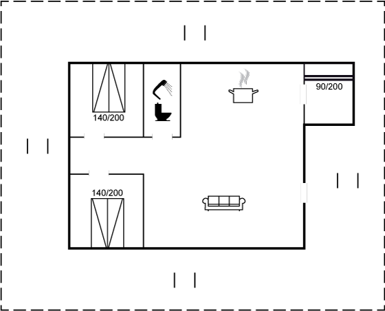 Grundriss Ferienhaus 32-7023 in Lyby Strand