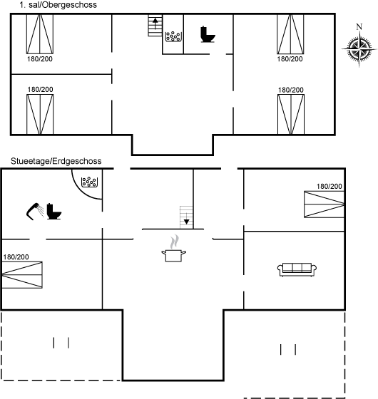Grundriss Ferienhaus 33-1501 in Vester Assels
