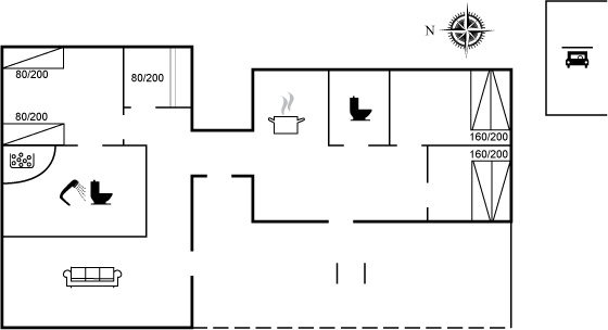 Grundriss Ferienhaus 41-0141 in Bratten