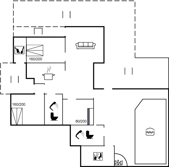 Grundriss Ferienhaus 41-0142 in Bratten