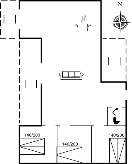 Grundriss Ferienhaus 41-0157 in Bratten