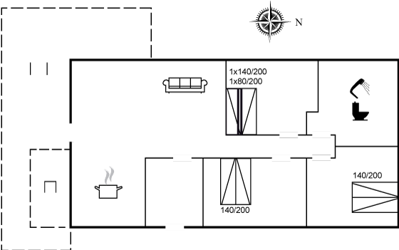 Grundriss Ferienhaus 42-0226 in Lyngsaa