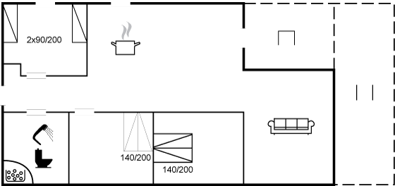 Grundriss Ferienhaus 44-0554 in Hou