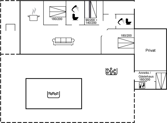 Grundriss Ferienhaus 44-0565 in Hou