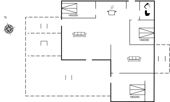 Grundriss Ferienhaus 44-1273 in Hou