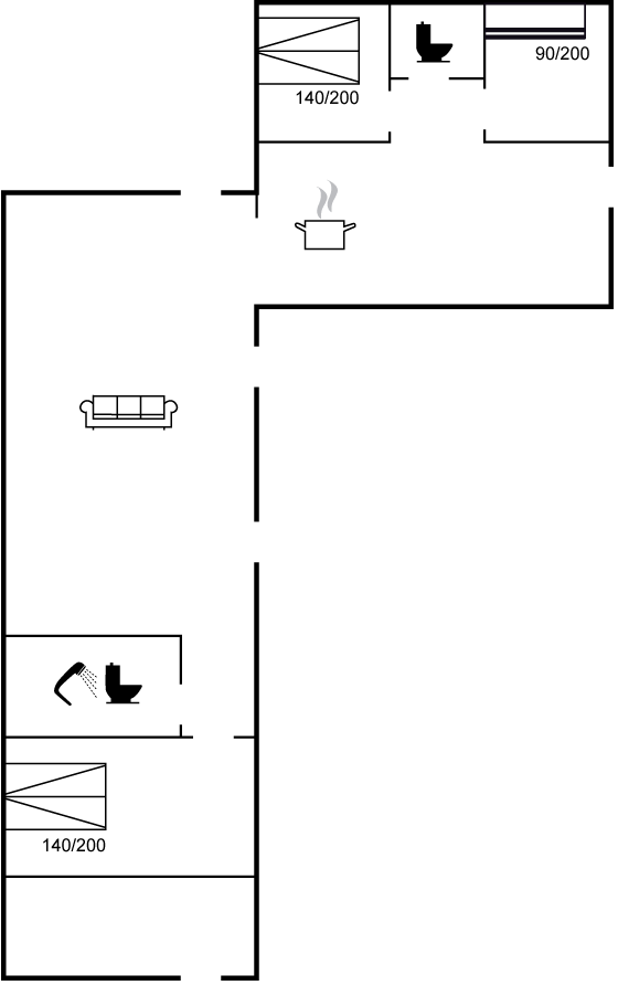 Grundriss Ferienhaus 44-1286 in Bisnap, Hals
