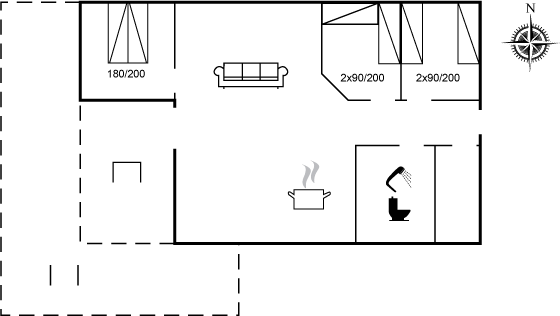 Grundriss Ferienhaus 45-0156 in Egense