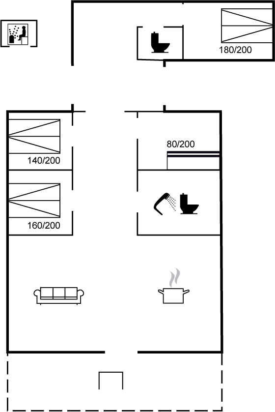 Grundriss Ferienhaus 45-0160 in Egense