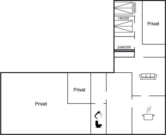 Grundriss Ferienhaus 45-1051 in Mou