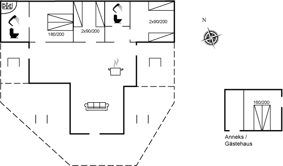 Grundriss Ferienhaus 45-3238 in Öster Hurup