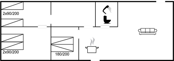 Grundriss Ferienhaus 46-1506 in Aalborg