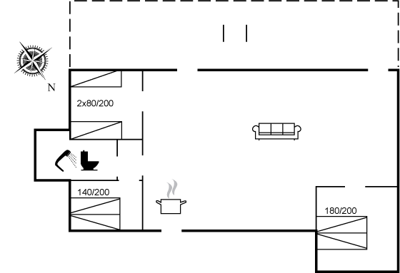 Grundriss Ferienhaus 46-1508 in Nibe