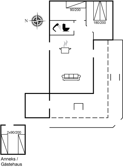 Grundriss Ferienhaus 50-0009 in Havndal