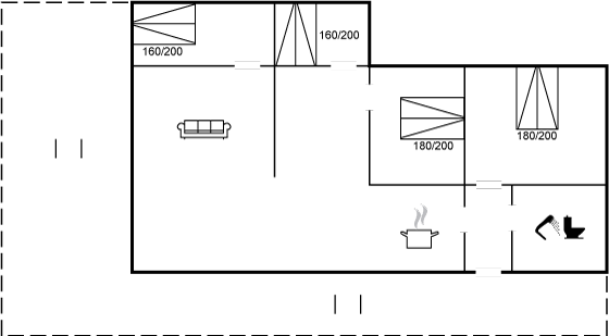 Grundriss Gemütliches Ferienhaus Fuglslev mit Hund | 8 Pers.