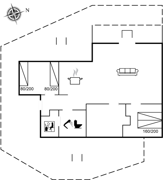 Grundriss Ferienhaus 52-1577 in Draaby