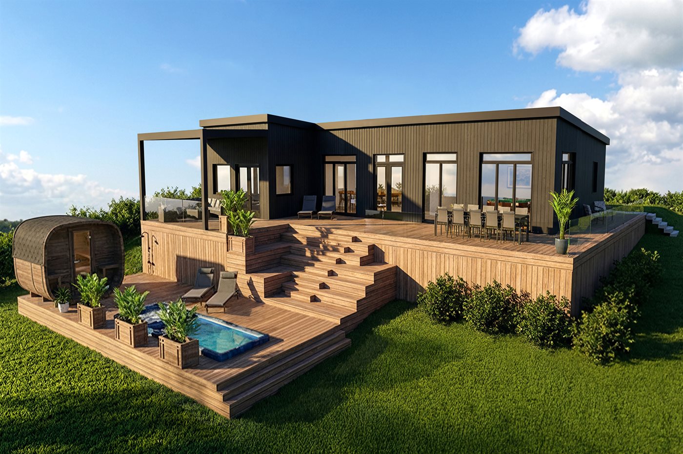 Luxus-Ferienhaus Ebeltoft für 12 Pers. mit Meerblick