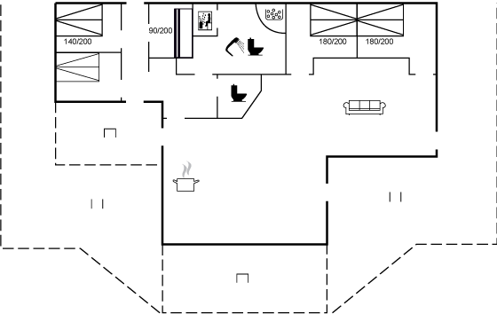 Grundriss Ferienhaus 52-4540 in Ebeltoft