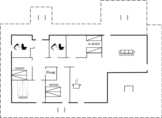 Grundriss Ferienhaus 52-4573 in Egsmark Strand