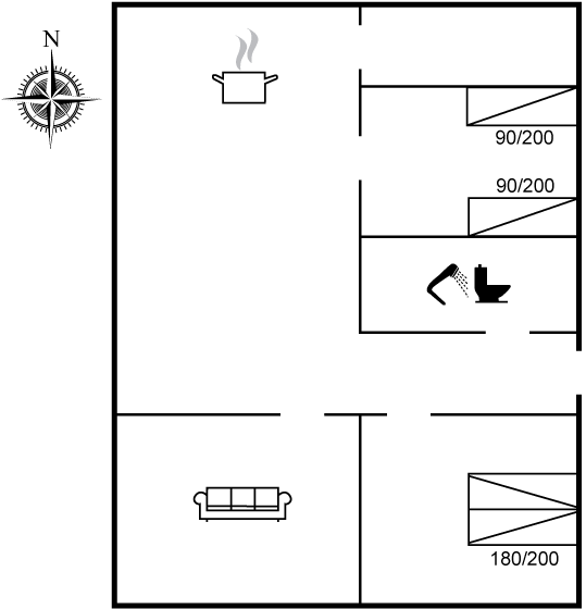 Grundriss Ferienhaus 53-3614 in Fölle Strand