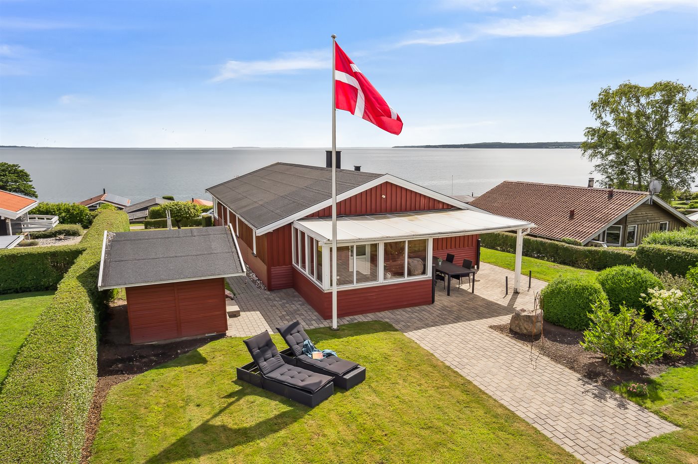 Fjordblick, Sauna und Kamin – Entspannen am Hvidbjerg Strand