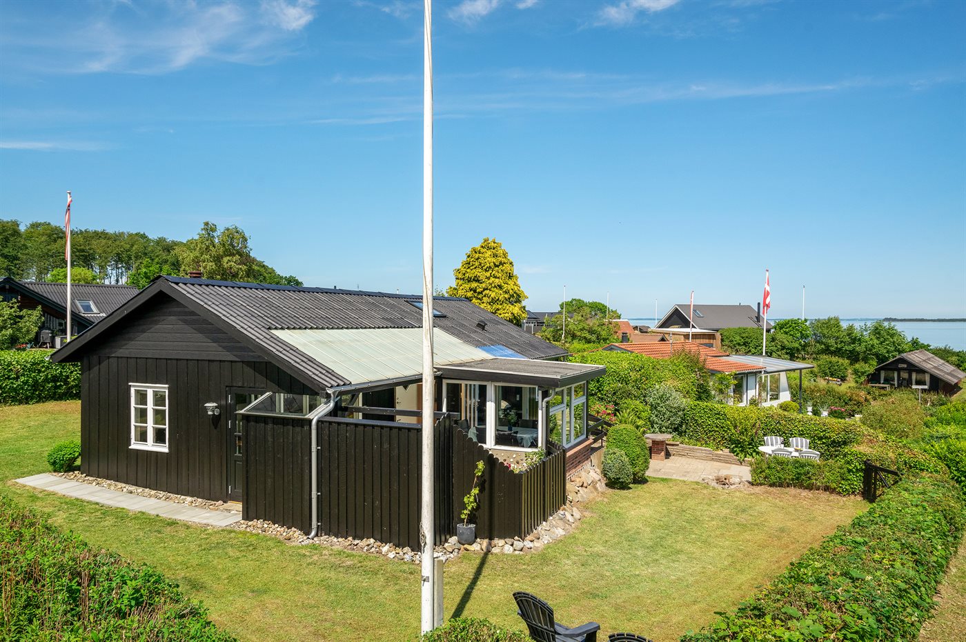 Meerblick, Sauna & Hängematte: Hygge-Glück in Sandersvig