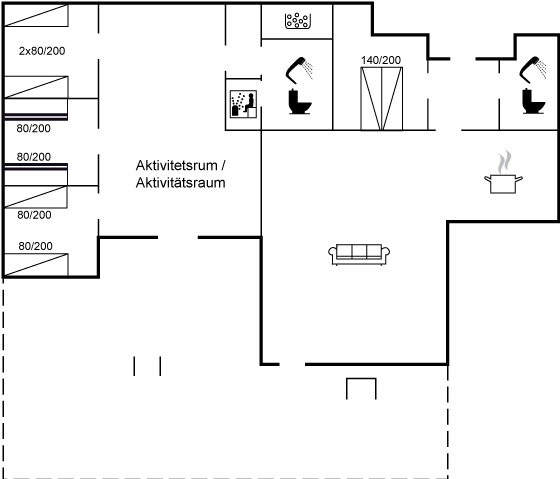 Grundriss Ferienhaus 62-1042 in Flovt