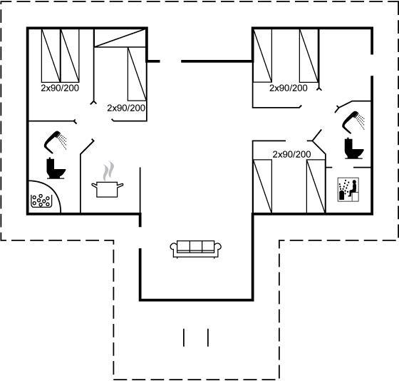 Grundriss Ferienhaus 63-0054 in Loddenhöj