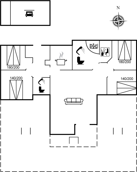 Grundriss Ferienhaus 63-0552 in Loddenhöj