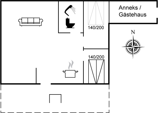 Grundriss Dein Traumferienhaus in Vemmingbund – Nur 100 m zum Strand!