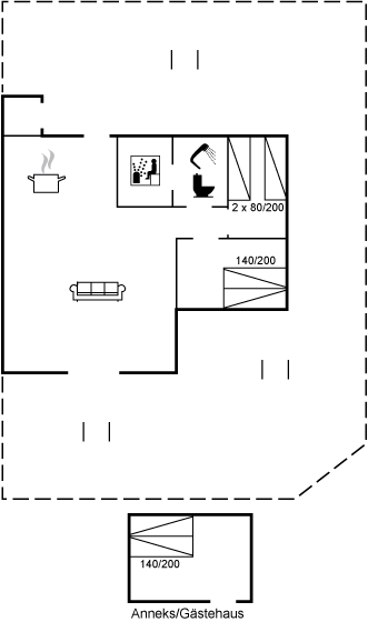 Grundriss Ferienhaus 66-0200 in Skovmose