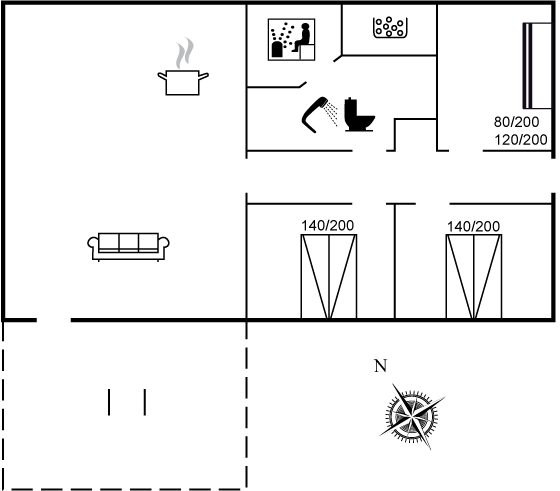 Grundriss Ferienhaus 66-0201 in Kegnäs