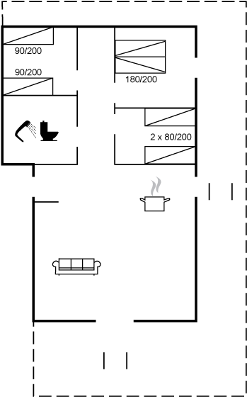 Grundriss Ferienhaus 66-1079 in Kegnäs
