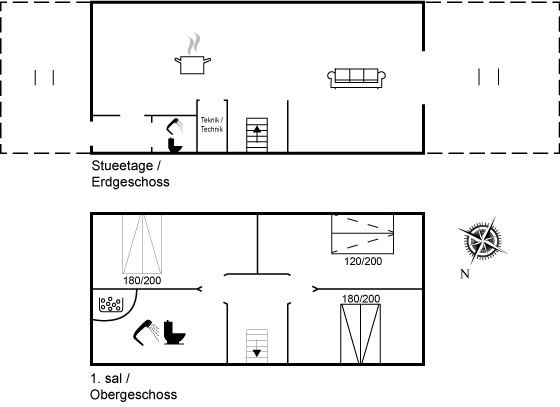 Grundriss Ferienhaus 70-2008 in Assens