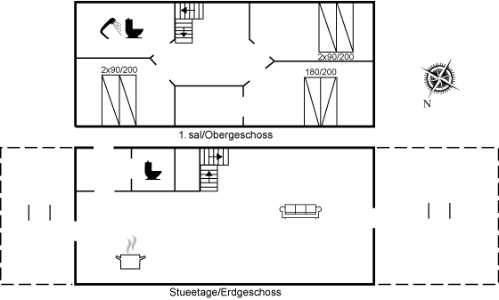 Grundriss Ferienhaus 70-2304 in Assens