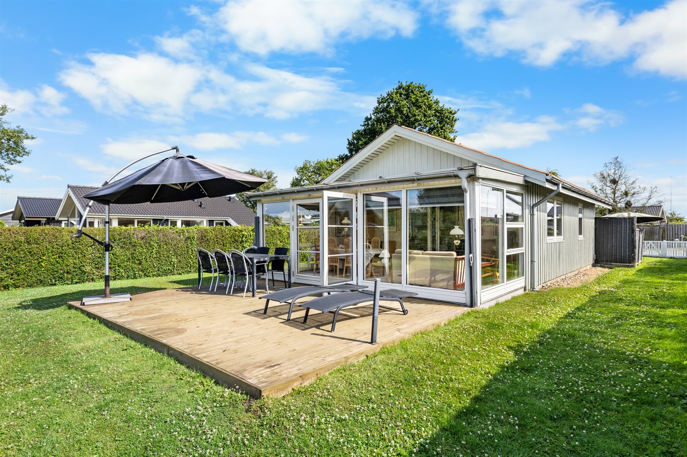 Familienidyll am Hasmark Strand mit Sauna, Garten &amp; Kamin