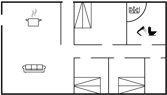 Grundriss Ferienhaus 72-5567 in Skaastrup