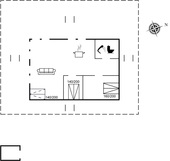 Grundriss Ferienhaus 73-1009 in Varbjerg Strand