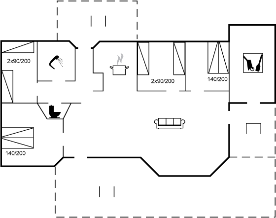 Grundriss Ferienhaus 75-5047 in Stoense