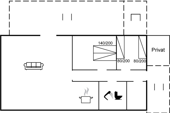 Grundriss Ferienhaus 80-0051 in Dannemare