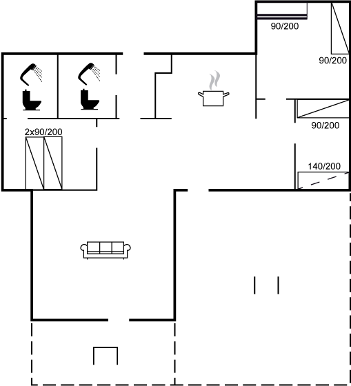 Grundriss Gemütliches Ferienhaus in Gedesby – Strandnähe inklusive!