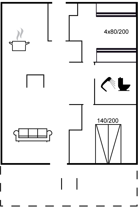 Grundriss Ferienhaus 82-0242 in Marielyst