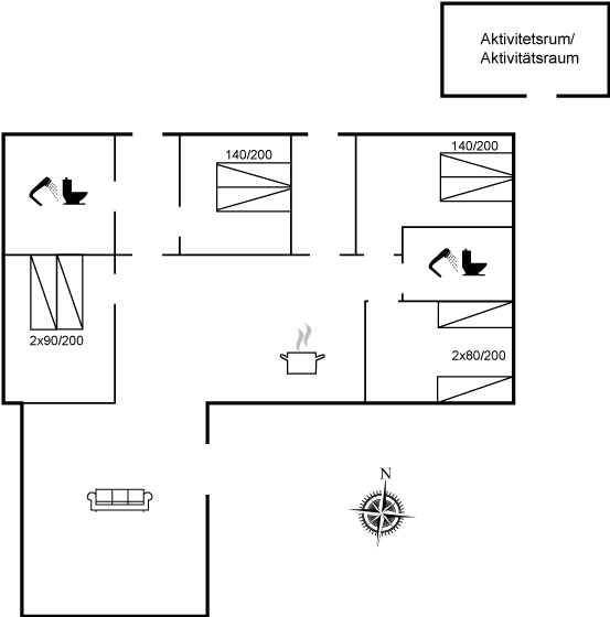 Grundriss Ferienhaus 82-0278 in Marielyst