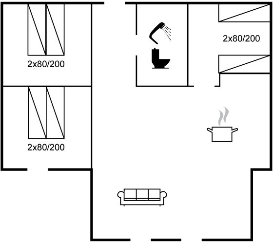 Grundriss Ferienhaus 82-0327 in Marielyst