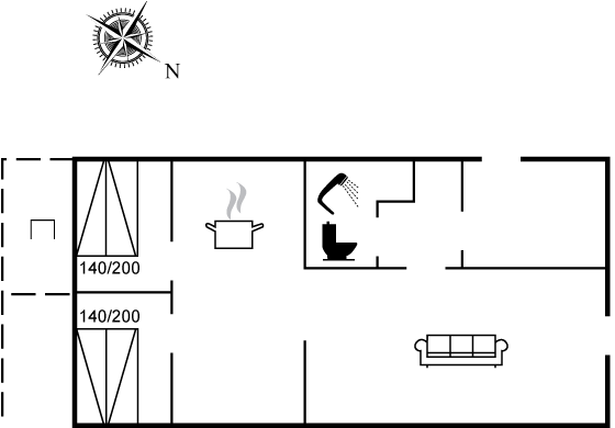 Grundriss Ferienhaus 82-0822 in Marielyst