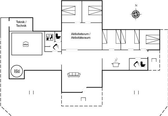 Grundriss Urlaubsglück für die ganze Familie in Marielyst!