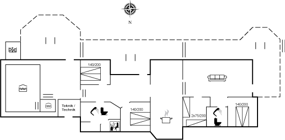 Grundriss Ferienhaus 82-0981 in Marielyst