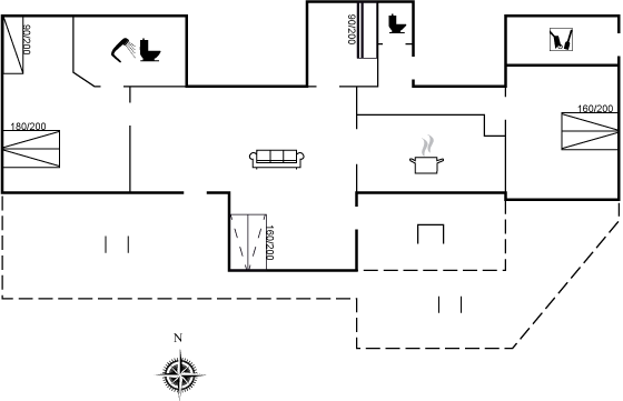 Grundriss Ferienhaus 90-0455 in Nyköbing, Sj.